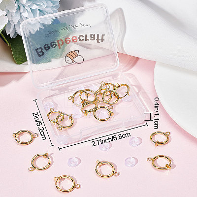 20Pcs Brass Clip-on Earring Findings KK-BBC0004-84-1