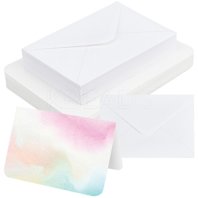 50Pcs Wood Pulp Cotton Blank Greeting Cards DIY-WH0816-027A-1