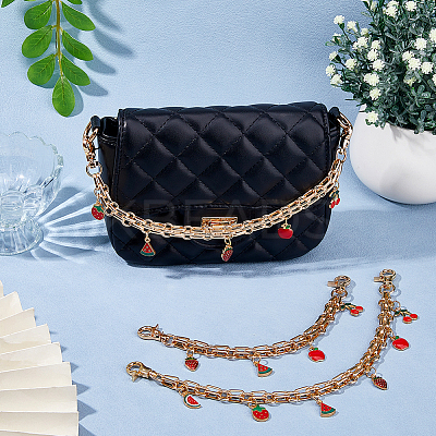 3Pcs Alloy Chain Short Bag Straps HJEW-HS00045-1