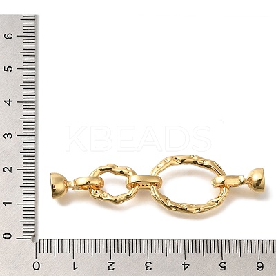 Brass Micro Pave Clear Cubic Zirconia Fold Over Clasps KK-K389-112G-1