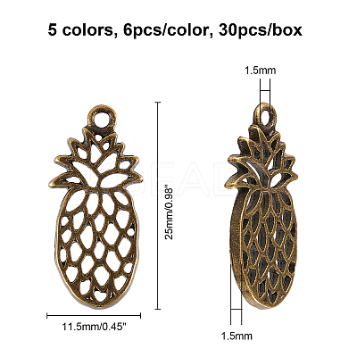 Hollow Alloy Kitten Open Back Bezel Pendants PALLOY-OC0002-65-RS-1