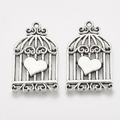 Tibetan Style Alloy Pendants TIBEP-S317-36AS-RS-1
