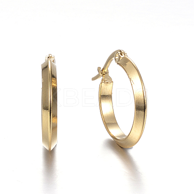 304 Stainless Steel Hoop Earrings EJEW-P091-34E-1