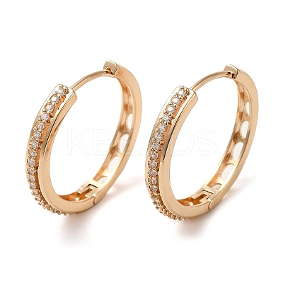 Brass Micro Pave Cubic Zirconia Hoop Earrings EJEW-M238-72KCG-1