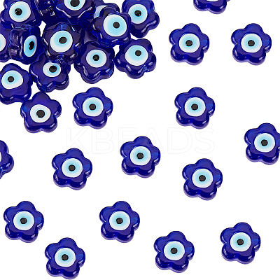 Handmade Evil Eye Lampwork Beads LAMP-DC0001-07A-1