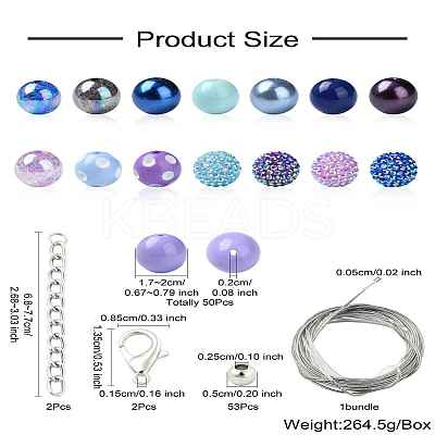 DIY Bubblegum Bracelet Pendant Decoration Making Kit MACR-CJC0010-01C-1