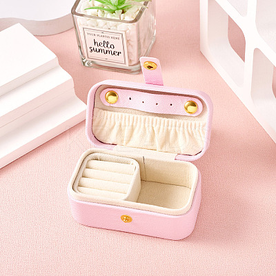 1Pc PU Imitation Leather Jewelry Box LBOX-TA0001-01B-1
