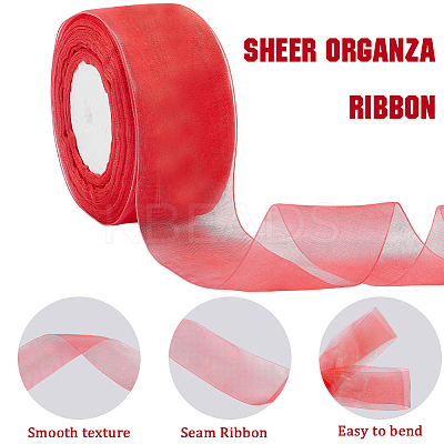 1 Rolls Sheer Organza Ribbon SRIB-CY0001-22C-05-1