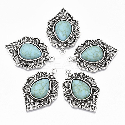 Tibetan Style Alloy Pendants X-PALLOY-R113-001-RS-1