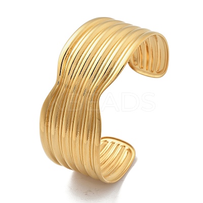 304 Stainless Steel Cuff Bangles BJEW-B108-13G-1
