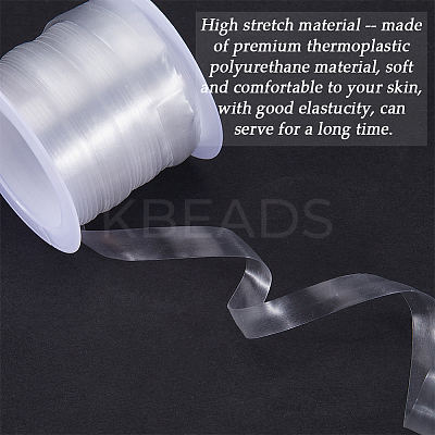 Flat Invisible Stretchy TPU(Thermoplastic Polyurethane) Elastic Strap EW-GF0001-05B-1