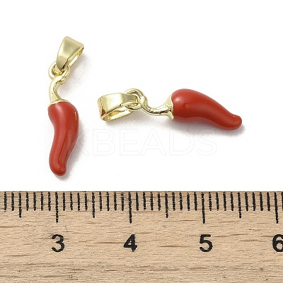 Brass Enamel Pendants KK-E092-31G-02-1