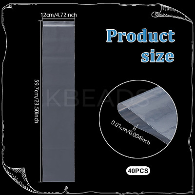 40Pcs PE Resealable Bags OPP-GA0001-02A-1