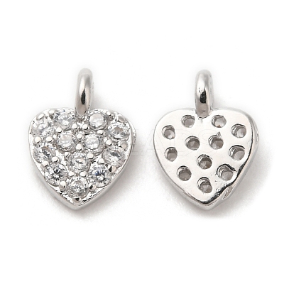 Brass & Cubic Zirconia Charms KK-G468-32P-1