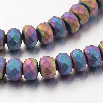 Electroplate Non-magnetic Synthetic Hematite Bead Strands G-F300-48B-F02-1