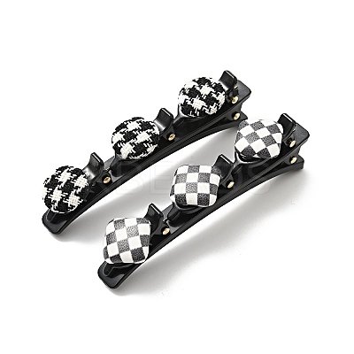 Fashion Double Layer Cloth Alligator Hair Clips Sets PHAR-P005-26-1