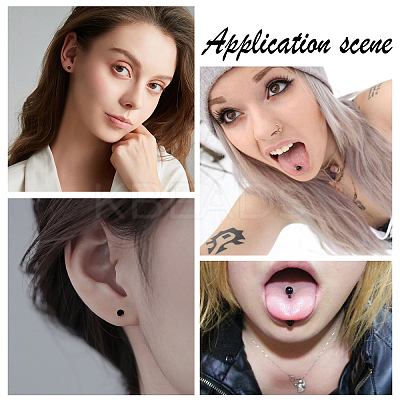 304 Stainless Steel Ball Stud Earrings EJEW-UN0001-49-1