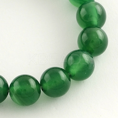 Round Natural Green Onyx Agate Beads Strands G-S119-03-8mm-1