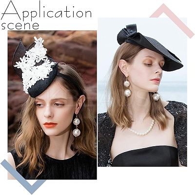 3Pcs 3 Colors Linen Teardrop Fascinator Hat Base for Millinery AJEW-CA0002-77-1