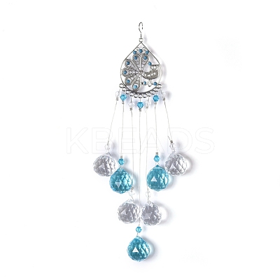 Crystals Chandelier Suncatchers Prisms Chakra Hanging Pendant AJEW-Q142-07-1