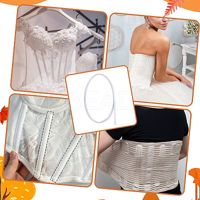 Plastic Covered Steel Boning for Bridal Dress Bustle DIY-WH0304-604A-1
