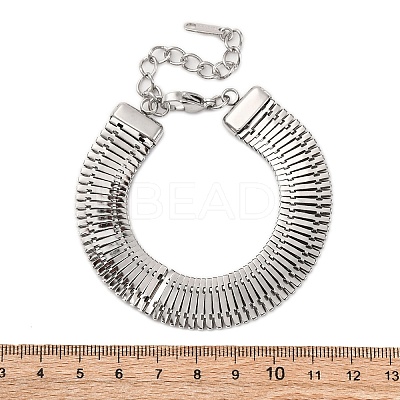 304 Stainless Steel Link Chain Bracelets for Women BJEW-Z125-02P-1