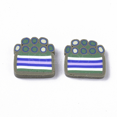 Handmade Polymer Clay Cabochons CLAY-S091-038-1