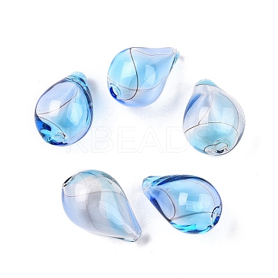 Transparent Handmade Blown Glass Globe Beads GLAA-T012-54A-1