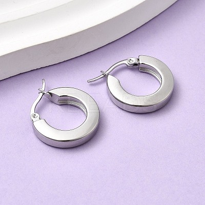 201 Stainless Steel Hoop Earrings EJEW-Z151-10P-02-1