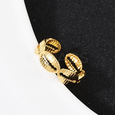 Brass Adjustable Cuff Rings for Women RJEW-B132-02A-G-1