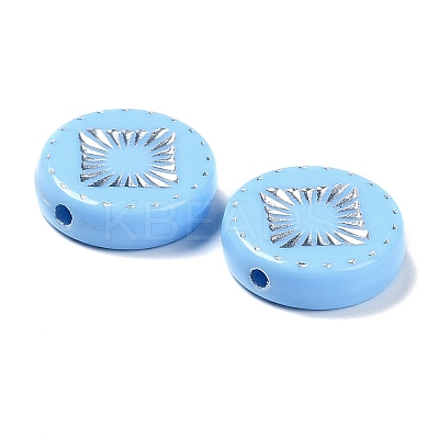 Opaque Acrylic Beads OACR-G016-07E-1