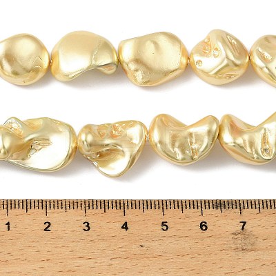 Electroplated Shell Pearl Beads Strands BSHE-A001-01B-1