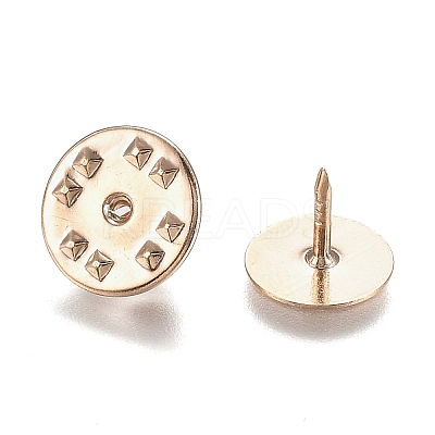 Brass Butterfly Clutches Pin Backs KK-Z003-01LG-1