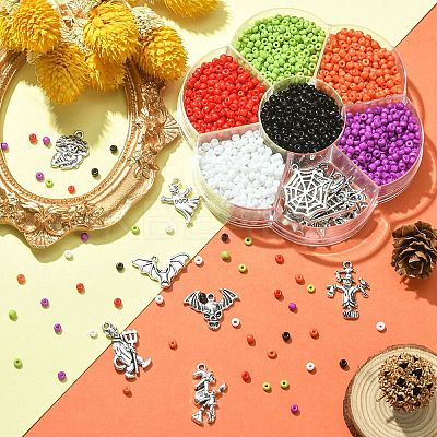 Halloween Theme DIY Bracelet Making Kit DIY-YW0007-34-1