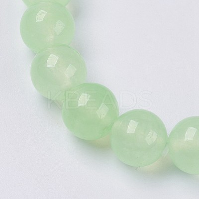 Natural Jade Beaded Stretch Bracelet BJEW-P213-26-8mm-1