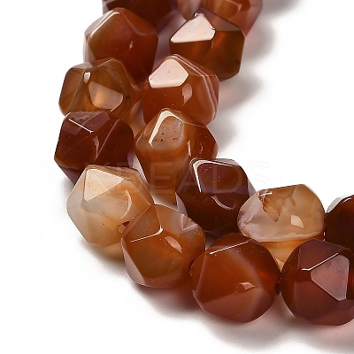 Dyed Natural Banded Agate Beads Strands G-G203-08C-1