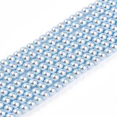 Baking Paint Pearlized Glass Pearl Bead Strands HY-N002-2mm-A05-1