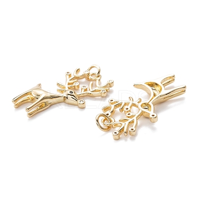 Christmas Real 18K Gold Plated Brass Micro Pave Cubic Zirconia  Pendants KK-A154-18G-1