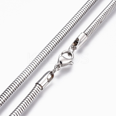 Non-Tarnish 304 Stainless Steel Snake Chain Necklaces X-NJEW-F248-01C-P-1