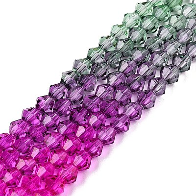 Gradient Color Baking Paint Glass Bead Strands X1-DGLA-A039-T2mm-A09-1
