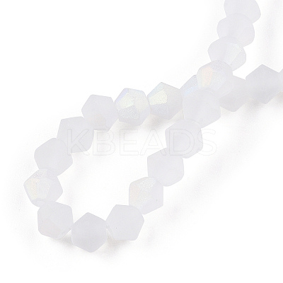 Imitate Austrian Crystal Bicone Frosted Glass Beads Strands EGLA-A039-T3mm-MB13-1