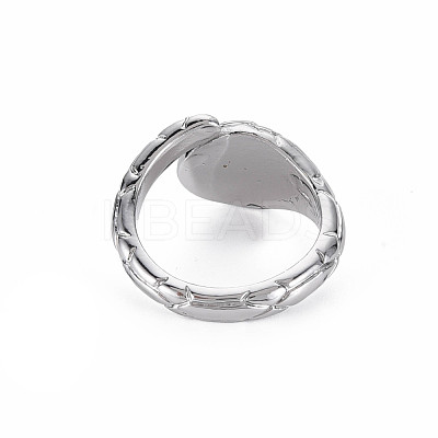 Snake Shape Rack Plating Alloy Cuff Rings RJEW-Q163-009B-RS-1