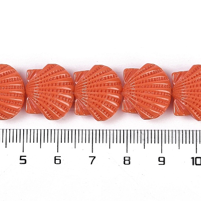 Synthetic Coral Dyed Carved Beads Strands CORA-K009-05B-02-1