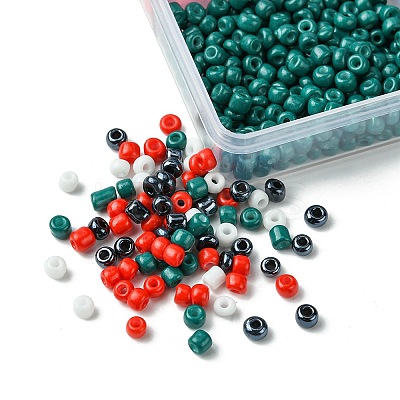 800Pcs 4 Styles Mixed Styles Glass Round Seed Beads SEED-FS0001-18B-1