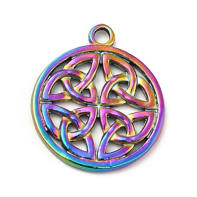 Ion Plating(IP) 201 Stainless Steel Pendants STAS-P312-12MC-1