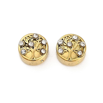 304 Stainless Steel Rhinestone Bead STAS-U047-14G-1