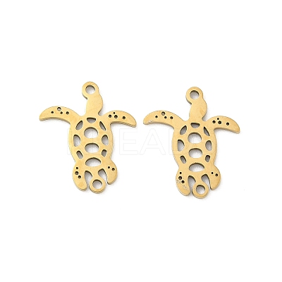Ocean 201 Stainless Steel Laser Cut Sea Animals Connector Charms STAS-P428-03A-G-1