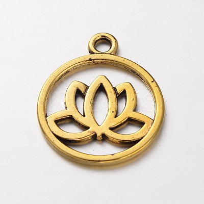 Tibetan Style Filigree Alloy Pendants LS-TIBEP-5354-AG-LF-1
