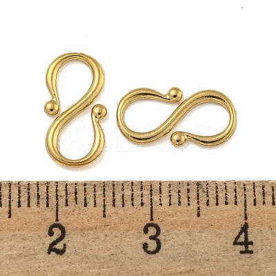 Ion Plating(IP) 304 Stainless Steel S-Hook Clasps STAS-U007-20B-G-1