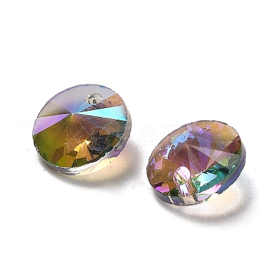 100Pcs Transparent Glass Pendnats EGLA-D030-18B-1